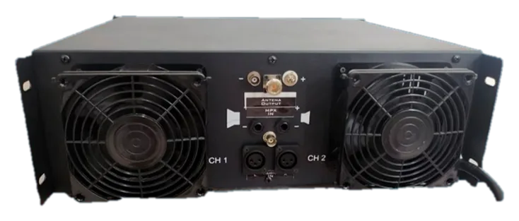 Transmisor FM 0 a 1000 W, parte trasera